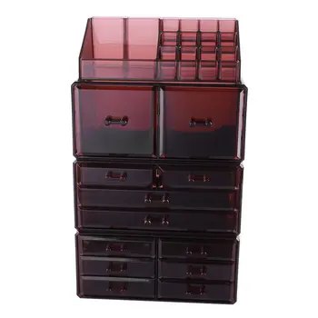 

Cosmetic Organizer Makeup 12 Drawers Clear Display Box Acrylic Cabinet Case US Warehouse Drop Shipping Available