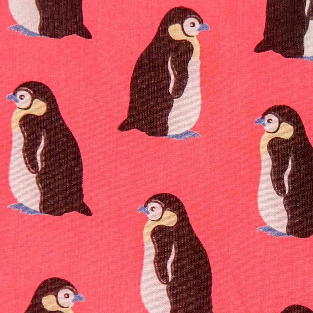 US $8 59 OFF Printed Silk Habotai Fabric Watermelon Red Color Cute Cartoon Penguin Prints Soft Sewing For Child Dress Shirt Craft By The