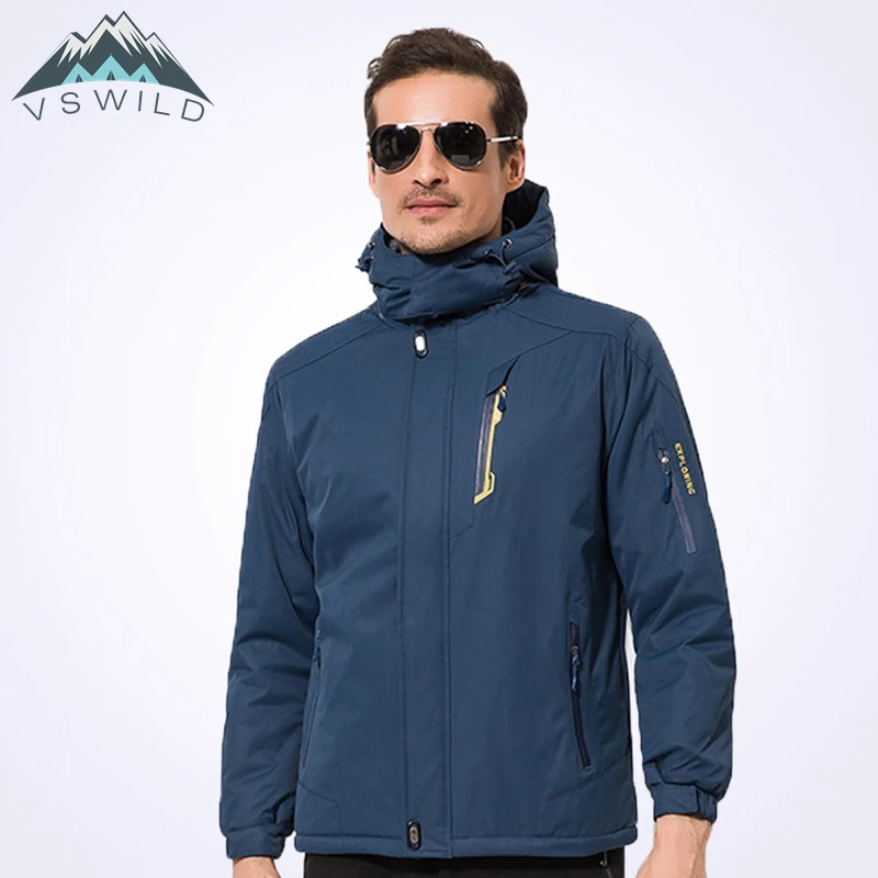 

2018 Autumn & Winter Plus Velvet Single Layer Mountaineering Suits Outdoor Hiking Clothing Warn Thick Hunting Jackets For Men
