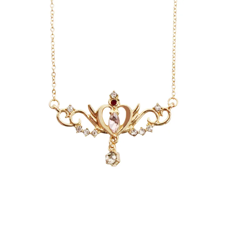 Аниме Сейлор Мун сердце Корона Ожерелье Косплей металлический кулон ювелирные изделия аксессуары
