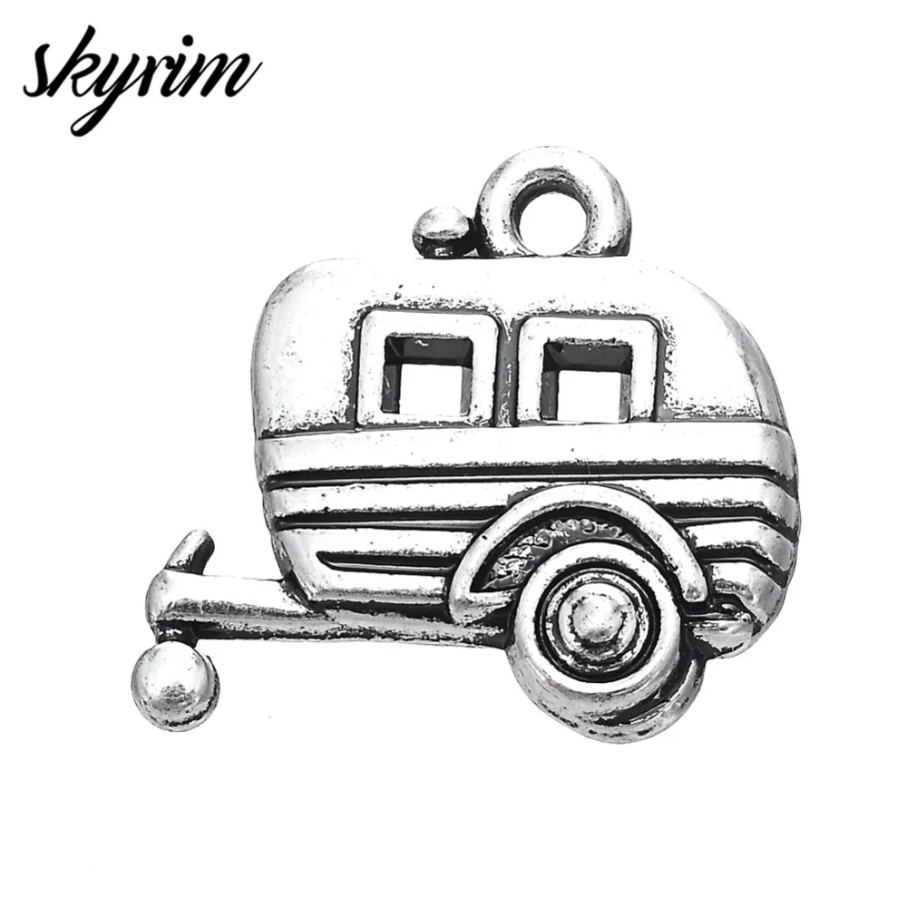 

Skyrim 20pcs Vogue Jewelry Making DIY Accessories Floating Pendant Zinc Alloy Camper Car Trailer Charm for Bracelets&Necklaces