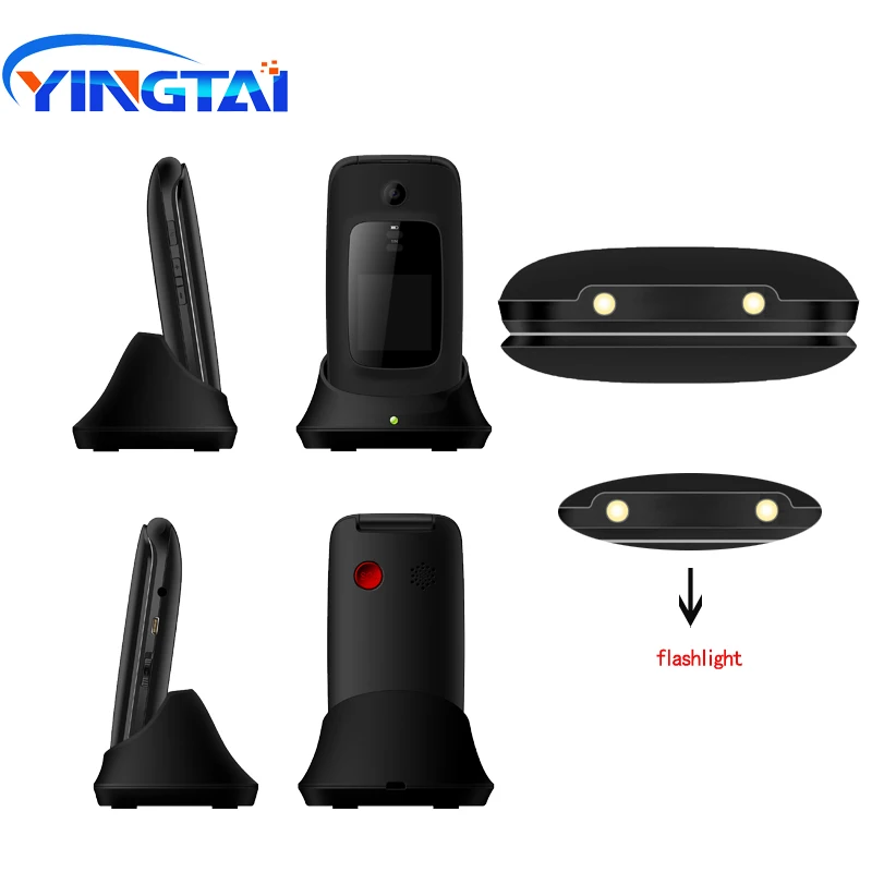 Оригинальный YINGTAI T16 GSM раскладушка двойной экран китайский телефон для пожилых