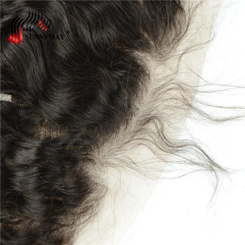 Sunnymay Swiss Lace Frontal Closure Loose Deep Wave Brazilian Virgin Hair Pre Plucked Bleached Knots 13x4 Lace Frontal