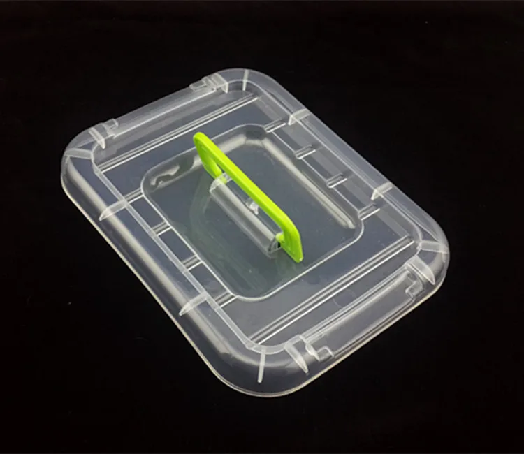 1 шт. 3 размера пластиковая коробка для хранения портативная коробка для хранения Прозрачная пластиковая коробка большие коробки для инструментов с ручкой JF 0670