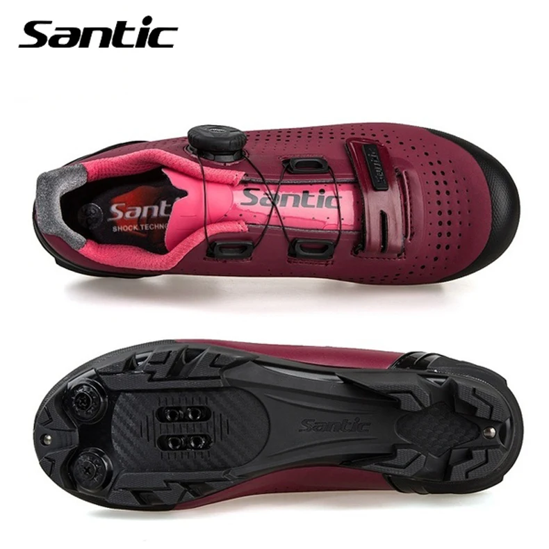 Santic Mtb обувь женские дышащие ПУ высокой интенсивности подошва велосипедный замок обувь горный велосипед велосипедная одежда оборудование аксессуары