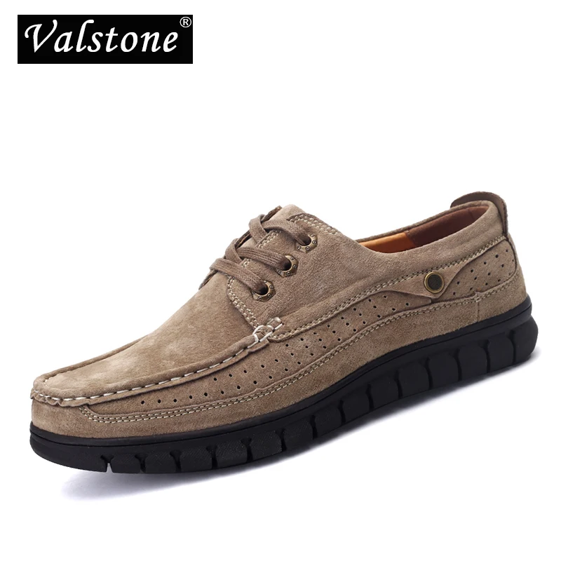 

Valstone Quality Men's Genuine leather Casual shoes Spring autumn sneakers male Natural leather vulcanized flats Rubber bottom