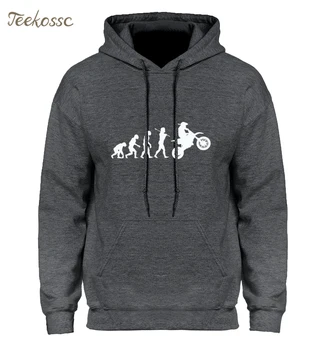 

Dirtbike Evolution Motocross Hoodie Hoodies Sweatshirt Men Winter Autumn Hooded Hoody Homens Hip Hop Black White High Quality