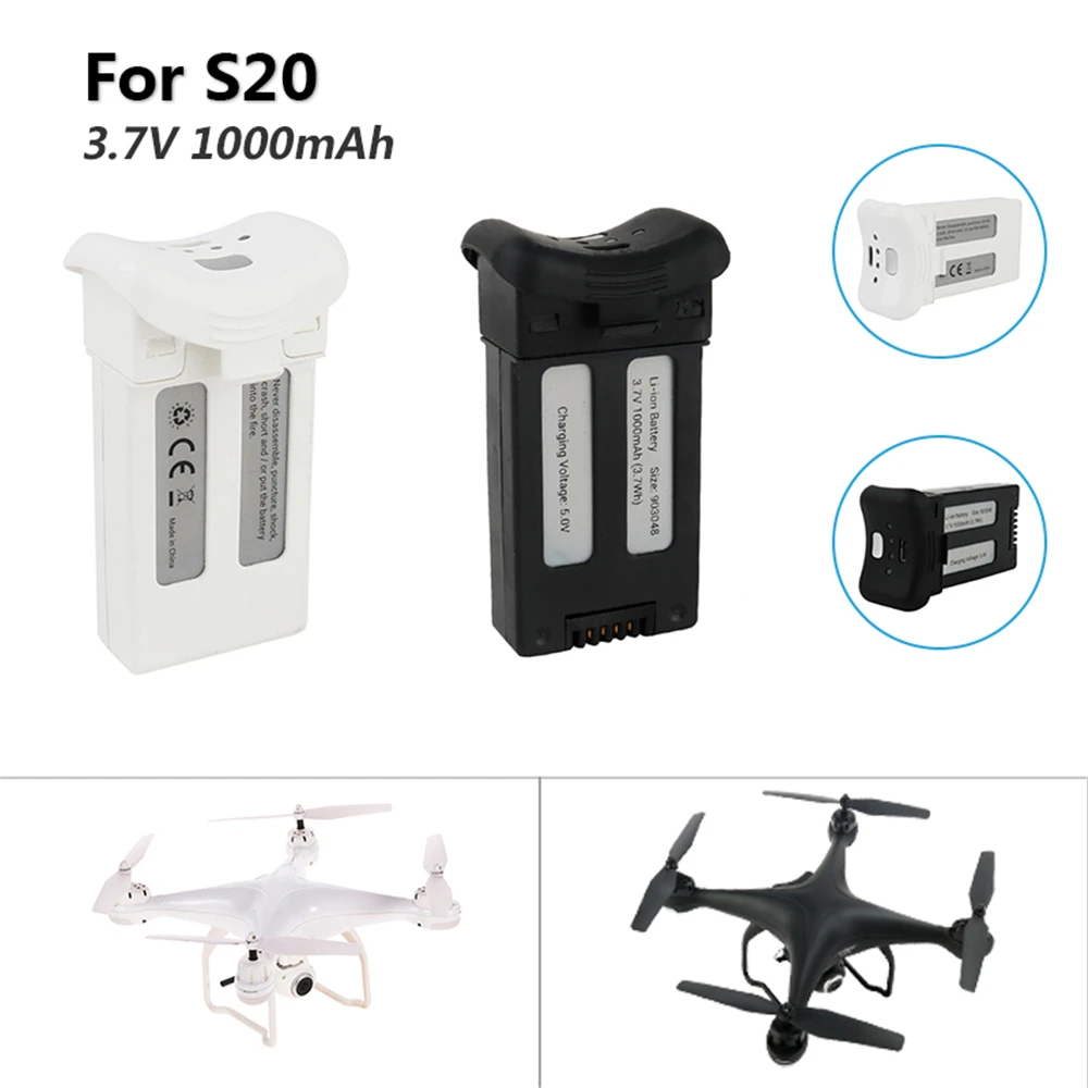 

For S20 Rechargeable Replacement Drone Lithium Battery Premium Drone Battery 3.7V 1000mAh RC Quadcopter Aircraft Spare Parts