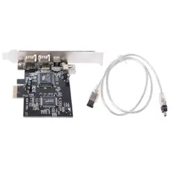 PCI-e 1X IEEE 1394A 4 порта (3 + 1) Firewire карта адаптер 6-4 Pin кабель для настольного ПК