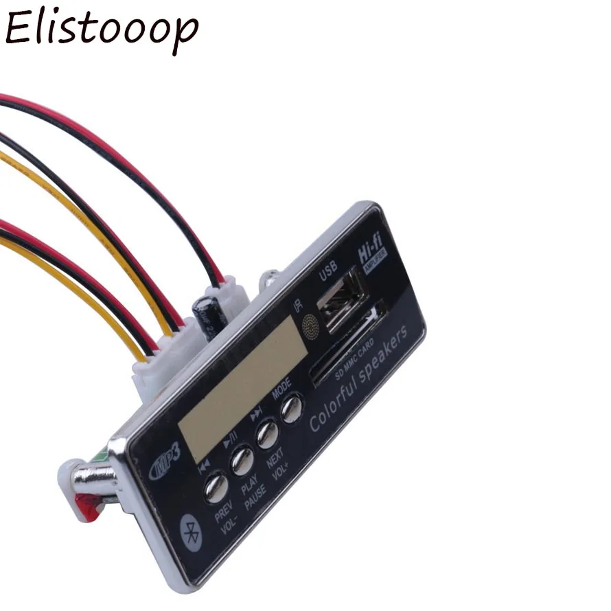 Elistooop USB FM Aux радио MP3 плеер интегрированы автомобилей Bluetooth Hands free декодер доска