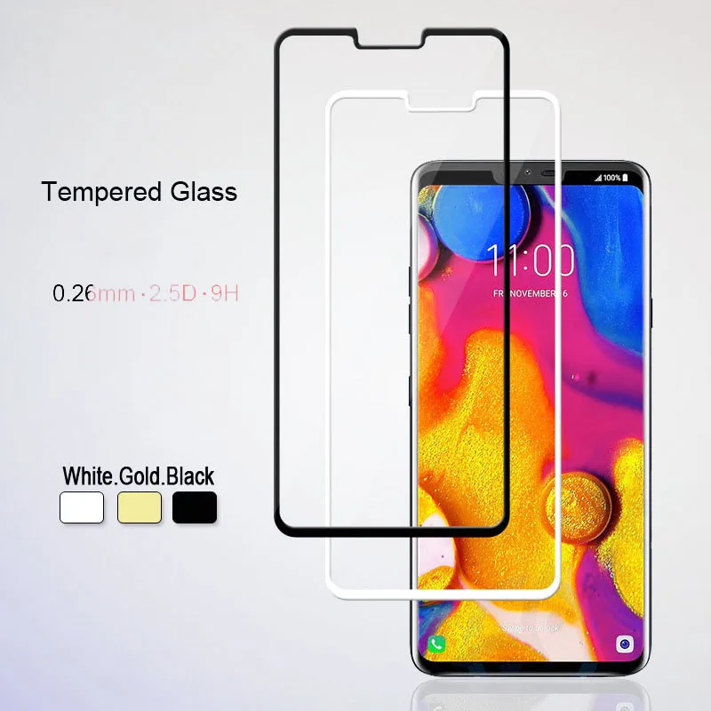 Для LG V40 LGV40 V 40 закаленное Стекло 2.5D 9h полное покрытие для Экран протектор телефон
