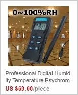 Портативный цифровой двойной измеритель влажности и температуры градусов C и F деревянный цементный кирпич автоматический ручной диапазон