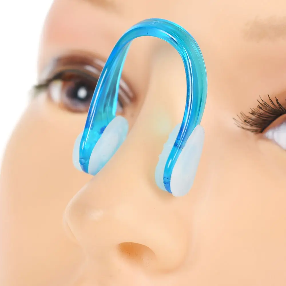 

2019 Hot Sale 1Pcs Men Women Clear Blue PVC Silicone Swim Swimming Nose Clip Beginner Learner Swimming Equipment Water Sports