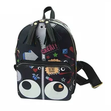 2017 neue Mode Pu-leder Mädchen Jungen Rucksack Cartoon Großen Augen rucksack Adrette Schule Studenten Stil Rucksack Mochila XA1775C