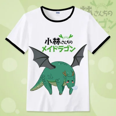 Новая футболка Kobayashi san Chi no Maid Dragon, футболка для костюмированной вечеринки, аниме Maid Kanna, летние хлопковые футболки