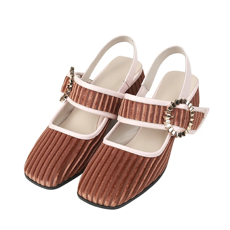 

2019 Women Shoes Mary Jane Shoes With Heel With Square Head Women's Shoes Pumps