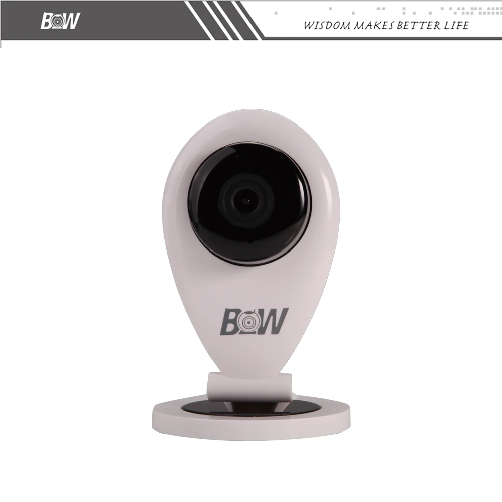 BW Night Vision P2P Megapixel Full HD 3mp WiFi IP Camera with Alarm