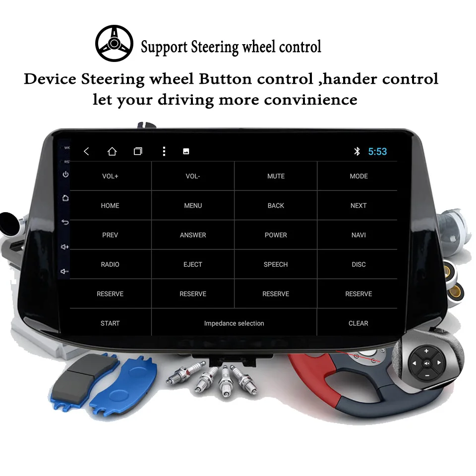 Cheap Android 9.1 Car dvd player for Hyundai I30 2017 2018 2019 Car Radio gps navigation stereo DSP RGB Carplay multimedia Video Audio 13
