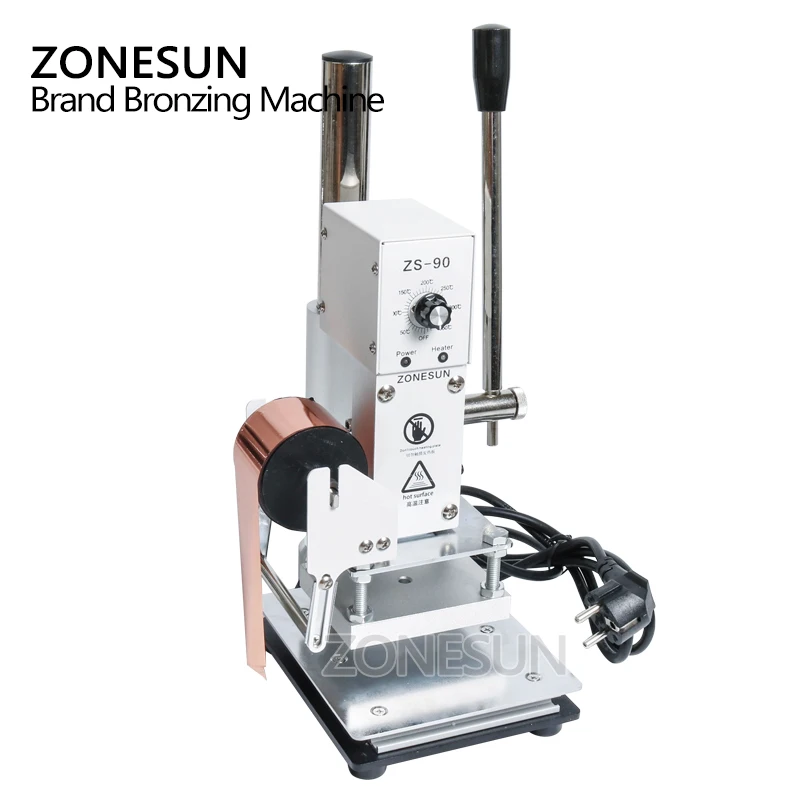 ZONESUN 1 шт. 5x7 см 110 В/220 В ручная машина для горячего тиснения фольгой маркировочная