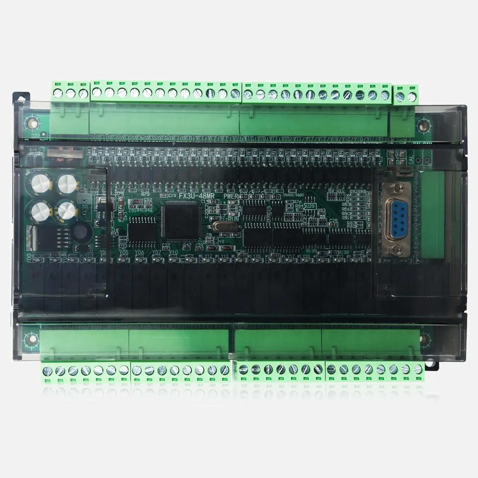 

FX1N FX2N FX3U 48MR or 48MT, 6AD 2DA PLC RS232 RS485 Modbus RTU 24VDC for Mitsubishi PLC, CAN optional