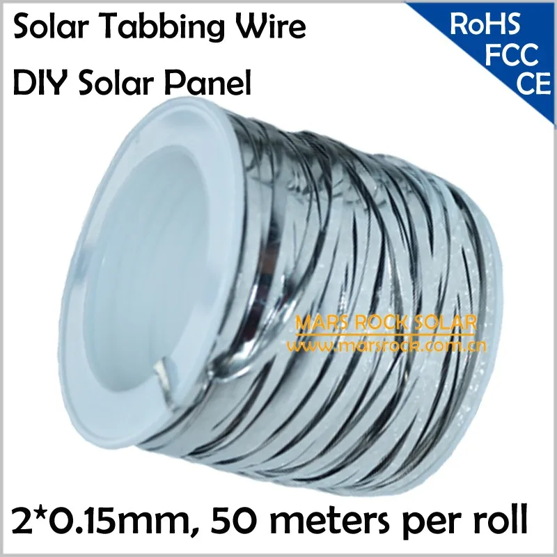 50 метров 2x0,15 мм или 1,8x0,16 мм проволока для солнечных батарей, солнечная сварочная проволока, Солнечная Соединительная проволока для Солнечная батарея своими руками