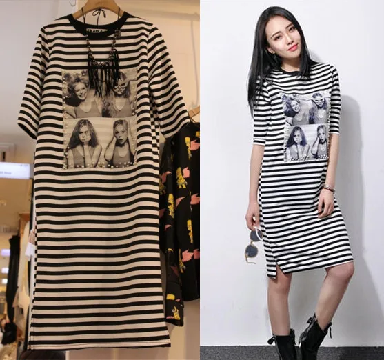 womens knee length t shirt dress