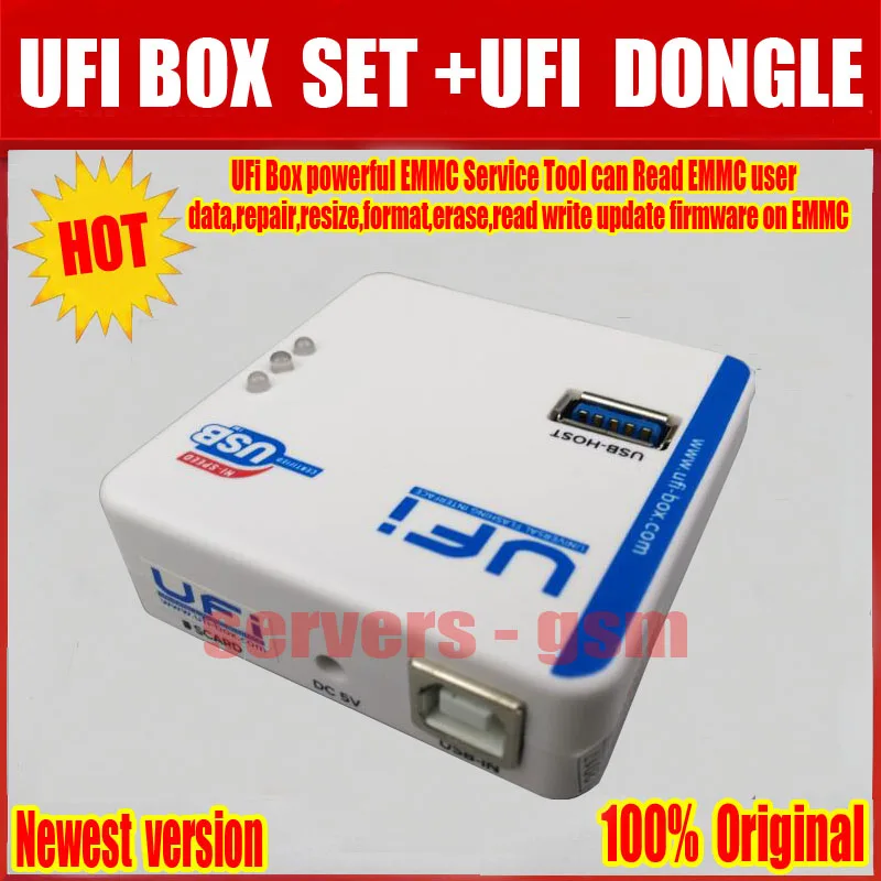 2019 Новые 100% оригинальные UFI коробка мощный EMMC Сервис Инструмент + UFI DONGLE Бесплатная доставка