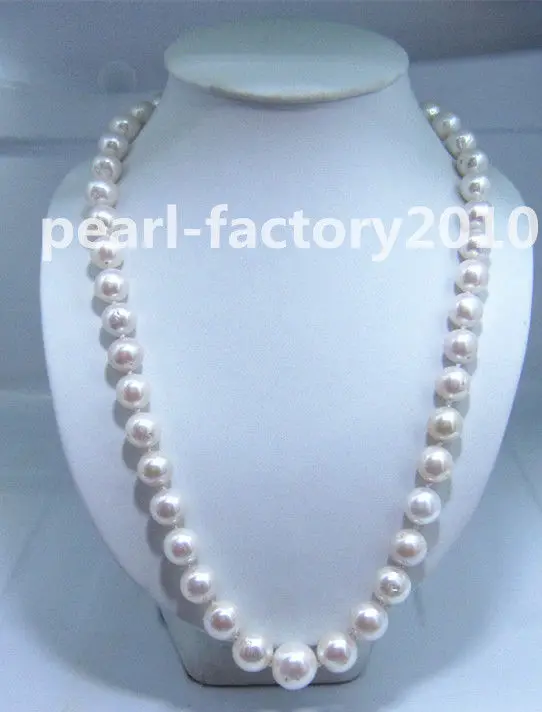 

19" huge 24" 15-12 MM SOUTH SEA NATURAL White PEARL NECKLACE 14k gold (0926)