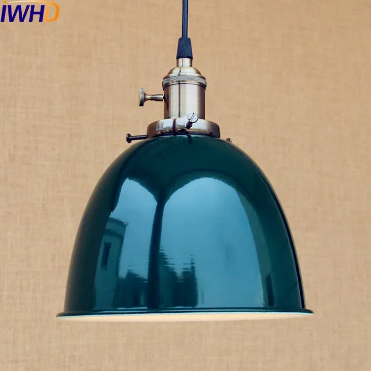 Bule lámpara colgante LED antigua, iluminación Industrial de estilo