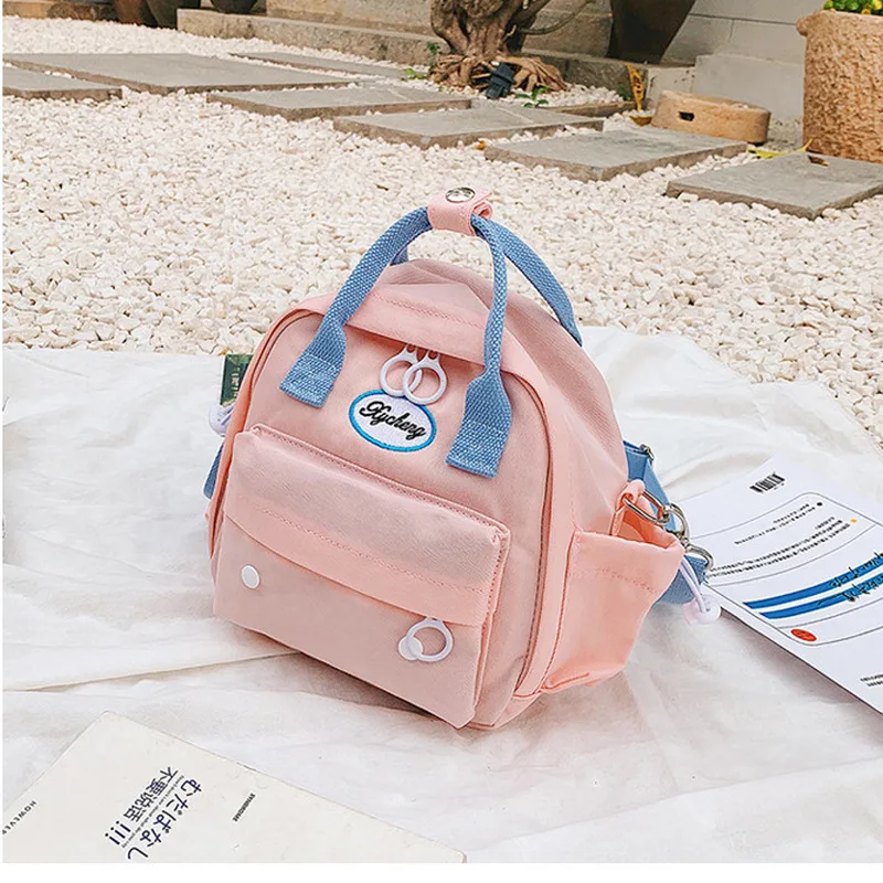 

Teen Backpacks for Teenage Girls 2019 Small Back Pack Women Black Ring Multifunction Nylon Bagpack Bag Back Woman Backbag Pink