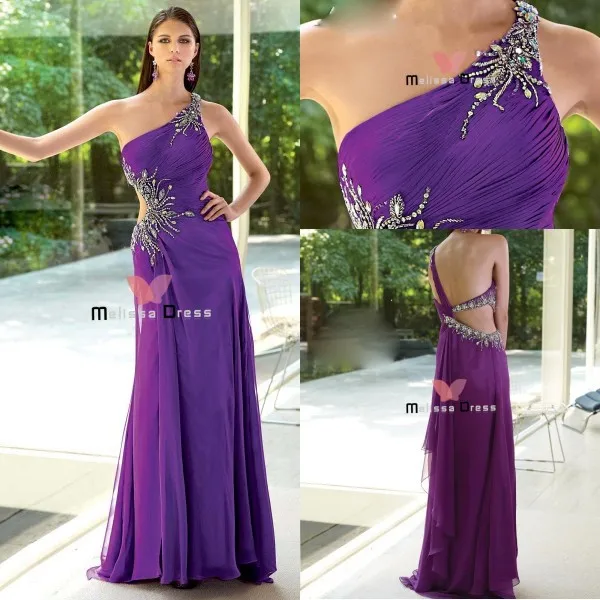 Purple Sequin Open Back Prom Dresses