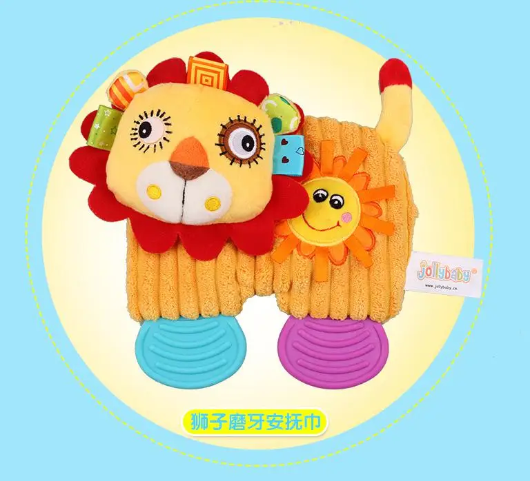 Игрушки для маленьких мальчиков и девочек, мягкое полотенце, носовой платок, прорезыватель, комфортная игрушка, плюшевая погремушка, игрушка с волшебным зеркалом - Цвет: Lion
