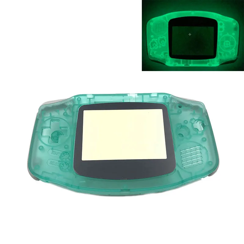 Сменный светящийся Прозрачный чехол для nintendo GBA, чехол для Gameboy Advance, кнопки, отвертка