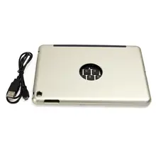 For iPad Mini 4 Bluetooth 3.0 Keyboard With Slim Case Cover & USB Charging Cable Silver