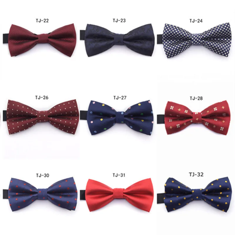 

CityRaider New Red Self Bow Ties for Men Silk Pre-Tied Tux Bow Tie Blue Burgundy Wedding Tuxedo Tie Wholesale VIP Link C021