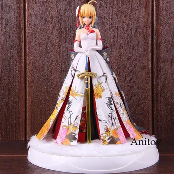 

Fate /stay Night Saber Kimono White Dress Action Figure Collectible Model Toy For Birthday Present