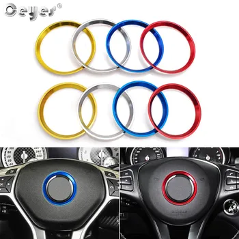 

Ceyes Car Steering Wheel Ring Center Decoration Accessories Covers Styling Case For Mercedes Benz GLE CLA W203 W204 W205 Circle