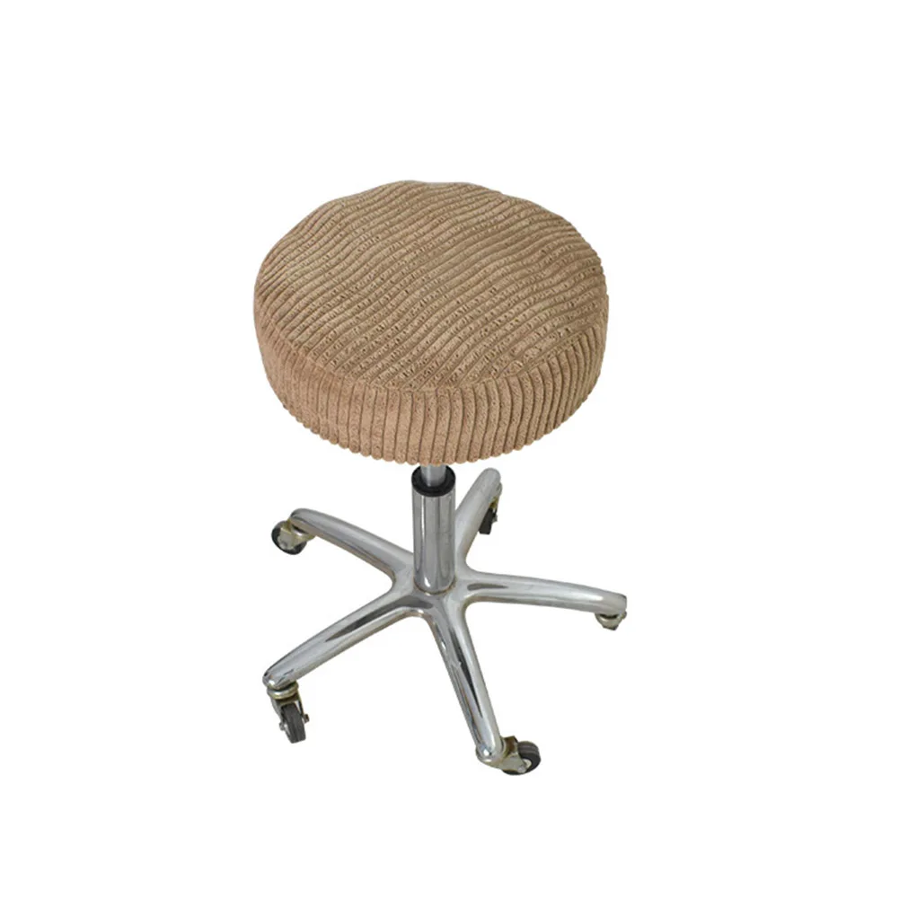 

Meijuner Chair Cover Plush Round Chair Cover Solid Color Stretch Elastic Slipcover Bar Stool Cover For Home Hotel Y352