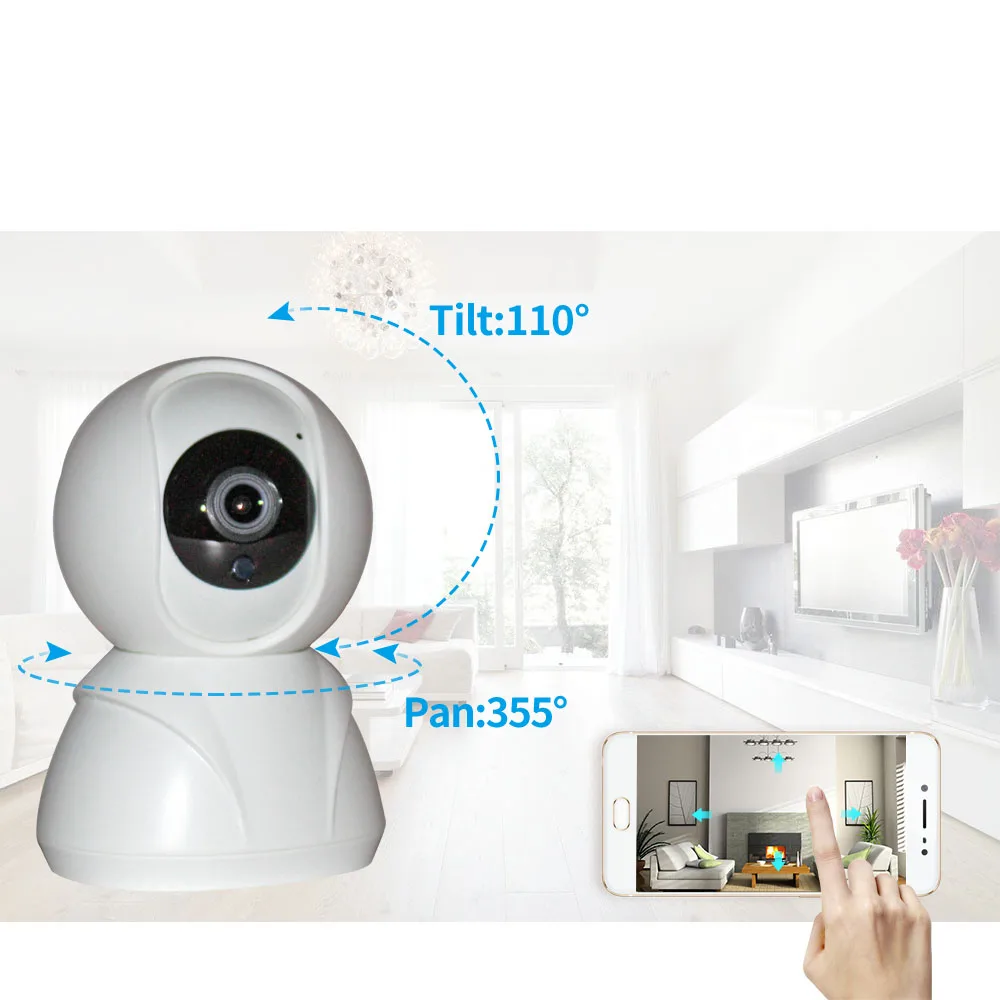 Wi Fi IP PTZ Мини купольная камера беспроводная 1080P 720P Двусторонняя аудиосвязь P2P Yoosee