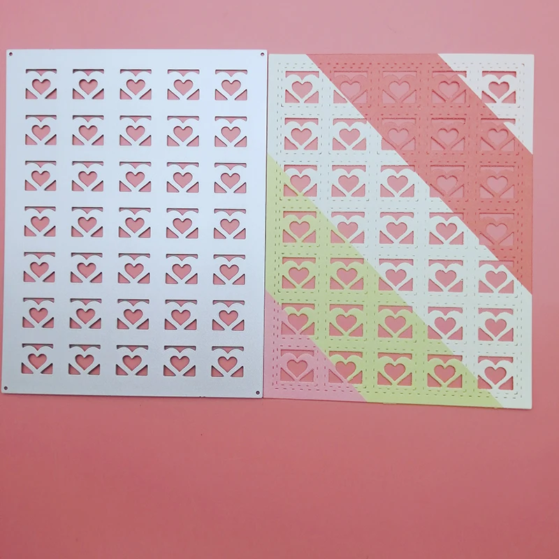 Металлическая вырубная форма Rectangel сердце прошитая вырубная вырубка для бумажная карточка для скрапбукинга рукоделие Шаблон трафарет прозрачный штамп