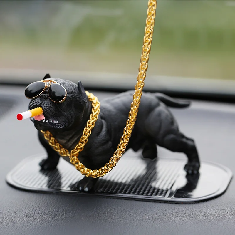 

Fashion Creative Bulldog Car Ornament Best Gift Bull Dog Decoration Car Interior Accessories Funning Carton car styling