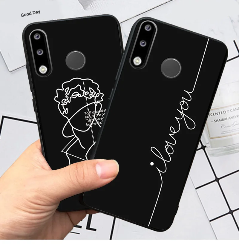 YOUVEI чехол для Coque huawei P30 P30 Pro Чехол черный мягкий TPU задняя крышка для huawei P30 Lite чехол для huawei P30 чехол для телефона