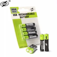 1.5 v volt aaa bateria de lítio li-íon, 4 unidades, recarregável micro usb aaa lítio polímero, células batteiros usb cabo carregador de carregador