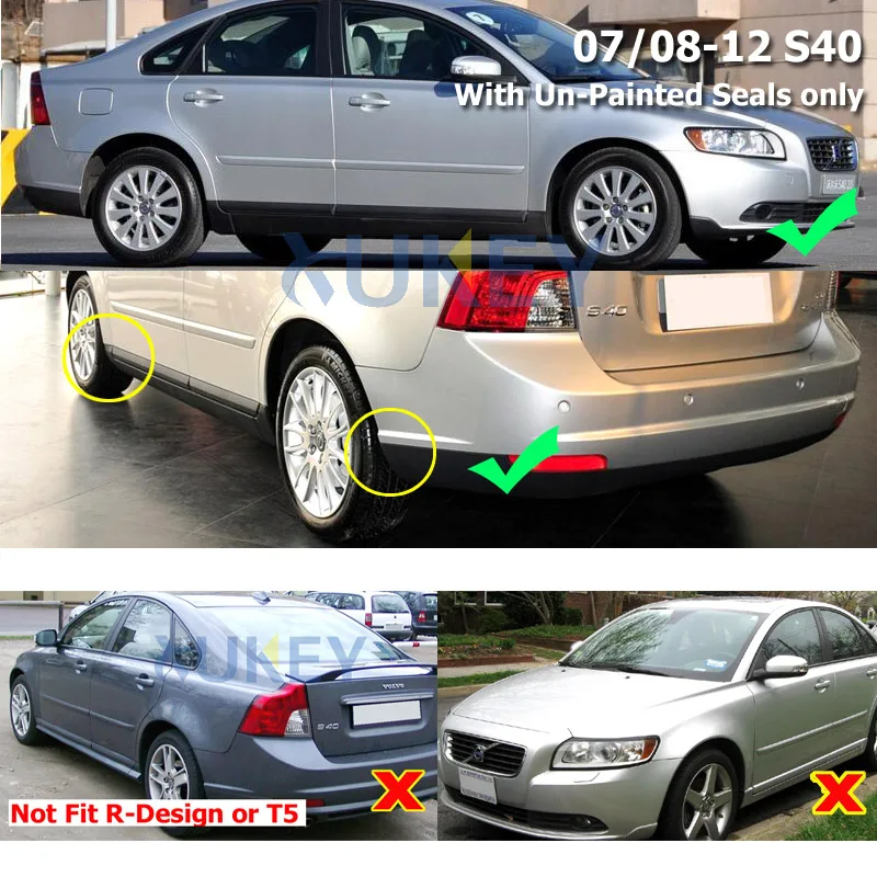 Автомобильные Брызговики для VOLVO S40(Без окрашивания уплотнения) 2008-2013 2009 2010 2011 2012 брызговики ЛОСКУТ крыло брызговиков