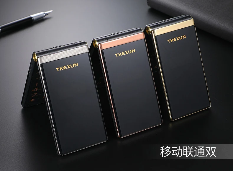 Роскошный 3g WCDMA флип телефон TKEXUN M2 PLUS 3 0 дюймов сенсорный экран мобильный один