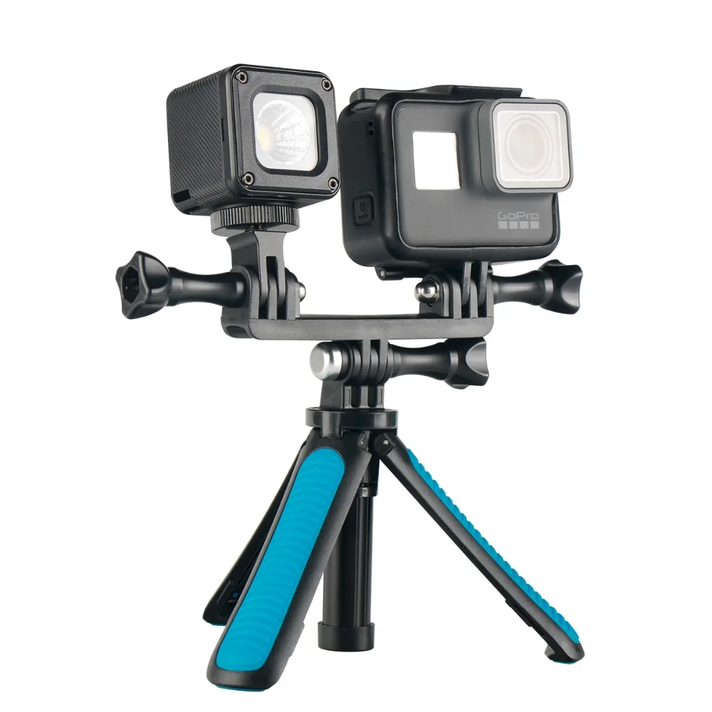 

Gopro Tripod Selfie Stick Handheld 2 in 1 Monopod w Waterproof Led Metal Extendable for Gopro Hero 6 5 4 3 Action Cameras
