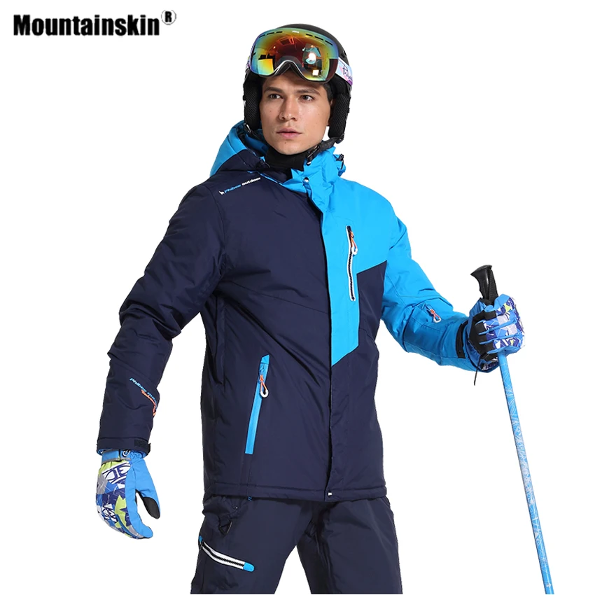 Мужская зимняя флисовая куртка Mountainskin теплая уличная спортивная для катания на