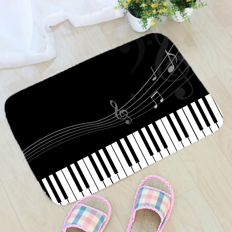 

Music Notes Printing Doormat Flannel Home Decoration Non-slip Floor Mat Musical Note Door Mat vloermat Badmat Tapis de bain
