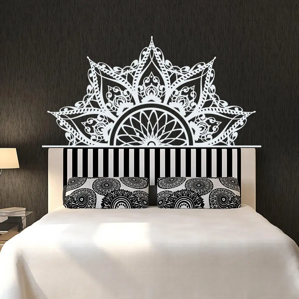 

Half Madala Vinyl Decal for Bedroomr Yoga Studio Bohemian Boho Sticker Headboard House Home Decoration Livingroom Window WW-98