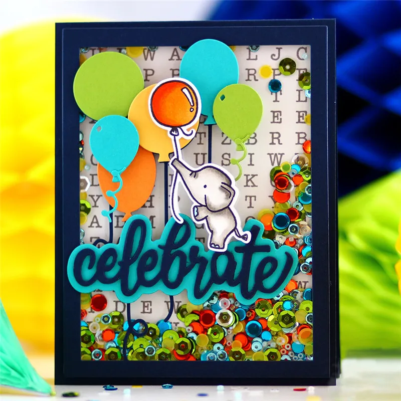 

YaMinSanNiO Celebrate Dies Scrapbooking Metal Cutting New 2019 Words Die Cuts for Card Making Alphabet Craft Dies Embossing